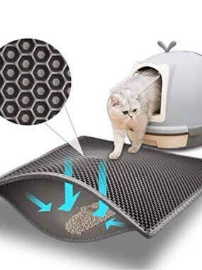 NEW. Gorilla Grip External Cat Litter box mat 24 X 15